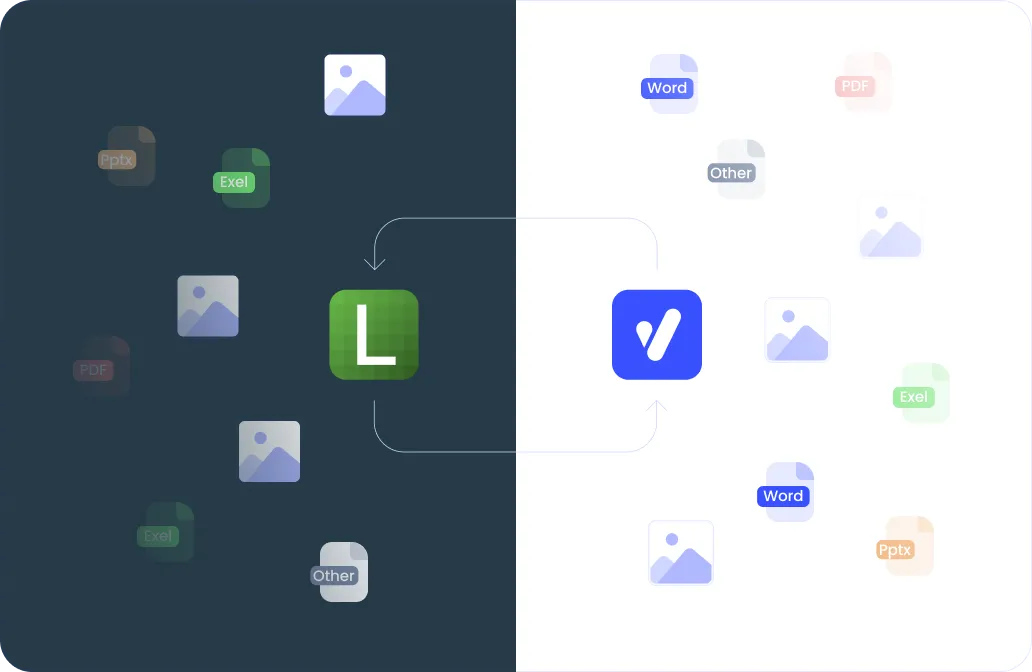 An illustration showing real-time sync possibilities of Vantage